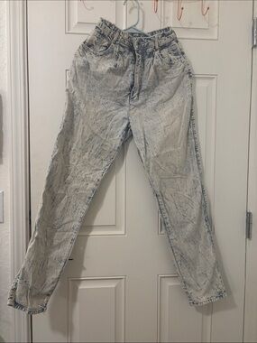 Gitano Acid-Wash Boyfriend Jeans - Light Blue